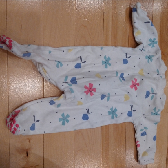 4/20$ NB tiny little wonders flower footie pyjama - Picture 4 of 4